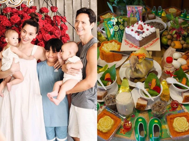 Mâm cúng đầy tháng cho con của sao Việt: Nhìn mấy nhà đẻ sinh đôi mà hoa mắt