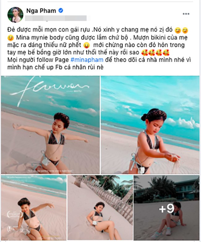 Khi con sao amp;#34;đòi lớnamp;#34;: ái nữ Minh Nhựa lấy bikini mẹ mặc, chưa bằng quý tử Lệ Quyên - 3