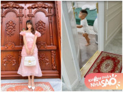 Nhà đẹp - Hòa Minzy vô tình để lộ không gian đang sống, quý tử sinh ra đã ở biệt thự rộng lớn