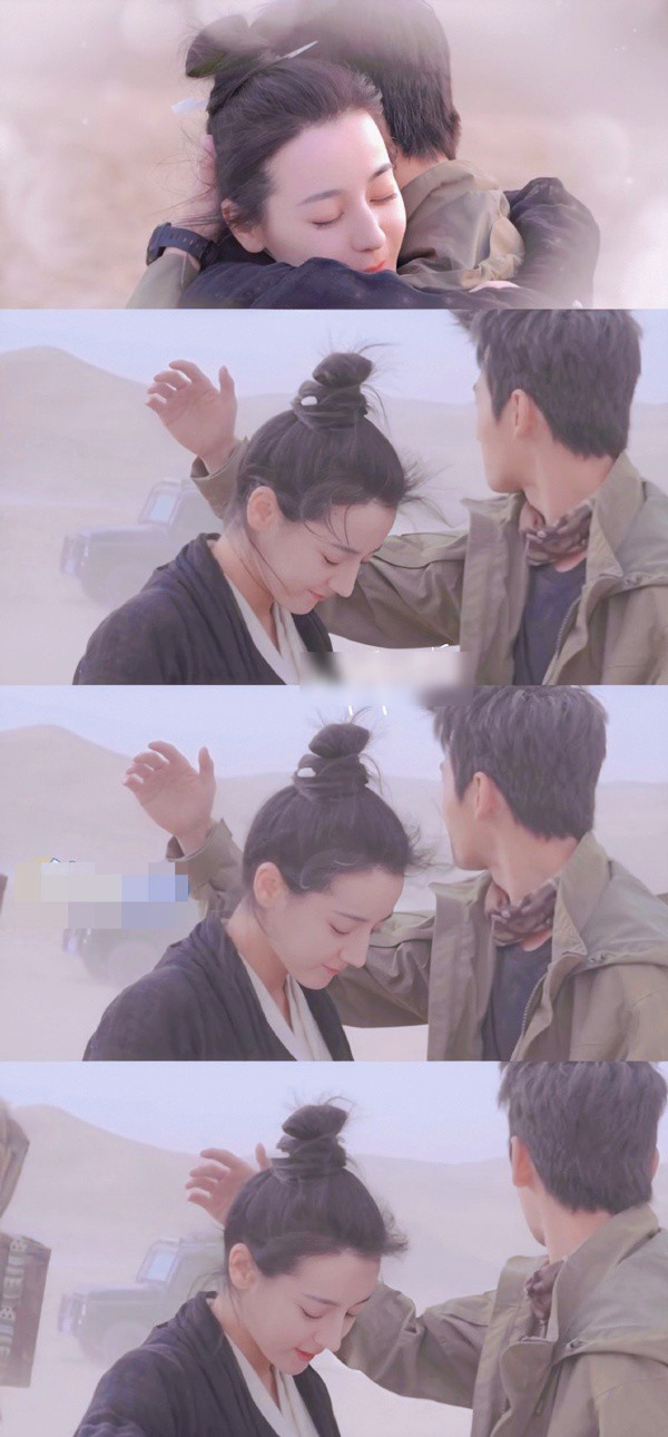 Không những vậy, Dương Dương còn rất chu đáo nữa. Khi hai người cùng quay ngoại cảnh trên sa mạc, anh chàng lúc thì chủ động đưa tay chắn cát cho Nhiệt Ba, lúc thì che nắng cho bạn gái