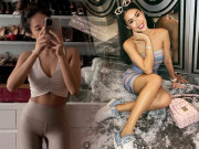 Làm đẹp - Rich-kid Tiên Nguyễn khoe dáng mỏng, đã tập mệt nhoài còn uống toàn "nước thần" diệt mỡ