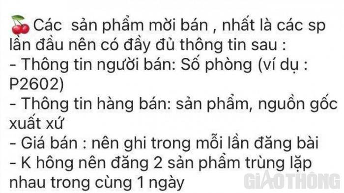 Nhóm mua chung, gom chung quy định ghi rõ nhiều thông tin.