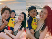 Làm mẹ - Lần đầu đăng ảnh bikini bên con trai, Hoà Minzy ngại ngùng vì hở hang, thừa nhận ngực chảy xệ