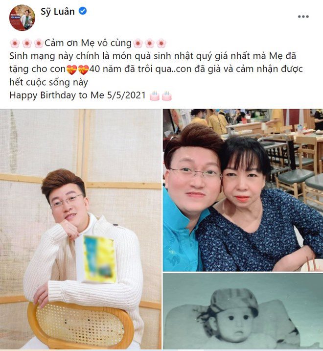 Sỹ Luân vẫn luôn biết ơn mẹ.
