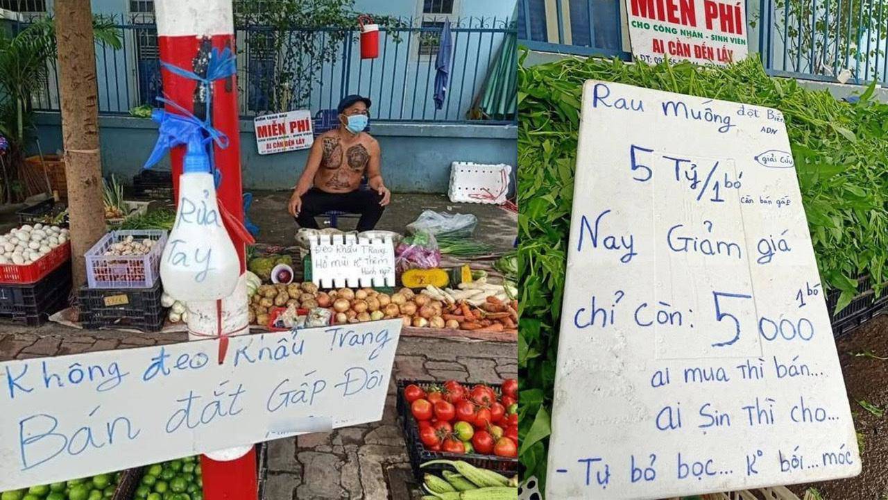 amp;#34;Ông chủ xăm trổamp;#34; Minh Râu bán rau 5 tỷ/bó không nhận tiền quyên góp vì lý do này - 1
