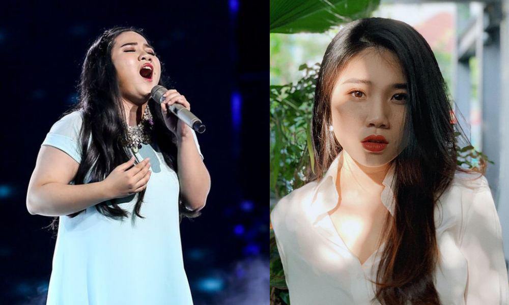 Vân Anh - học trò cưng của Mỹ Tâm tại The Voice 2015 cũng từng khiến người người tròn mắt khi giảm hơn 35kg để xinh đẹp hơn trước. Cô cũng từng là nữ chính trong chương trình Người Ấy Là Ai.