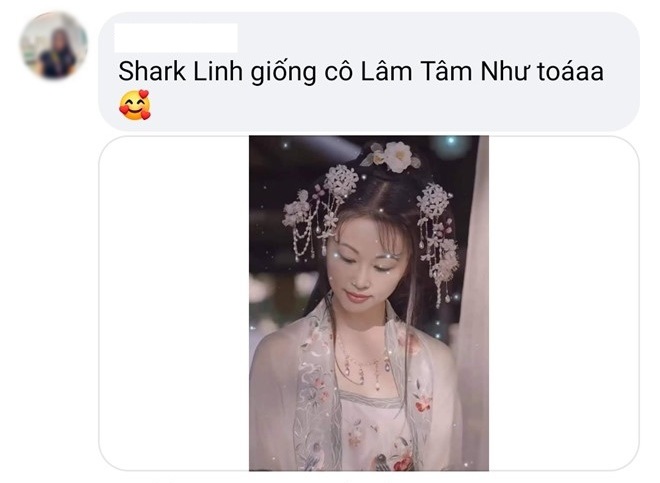Các fan còn cho rằng Shark Linh trông rất giống Lâm Tâm Như.