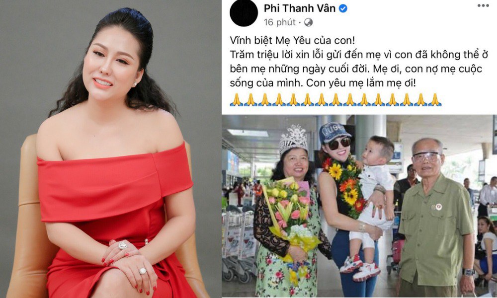 Phi Thanh Vân thông báo mẹ ruột qua đời, đổi ảnh đại diện sang nền đen trên trang cá nhân.