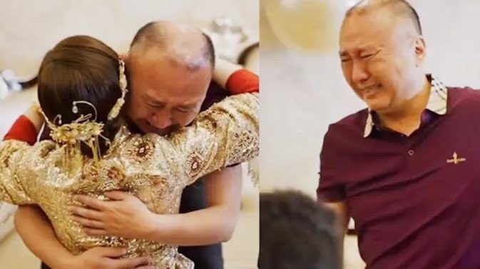 Clip: Bố bật khóc khi con gái đi lấy chồng khiến ai cũng rưng rưng - 2