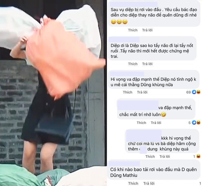 Khán giả mong Diệp mất trí nhớ sau tai nạn để quên Dũng. 