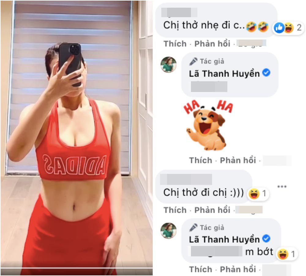 Nhiều người còn dí dỏm bóc phốt Lã Thanh Huyền dù tăng kí nhưng vẫn chơi chiêu hóp bụng cật lực khi chụp ảnh. Minh chứng là nhìn vùng cổ đang gồng lên thấy rõ để hóp. 