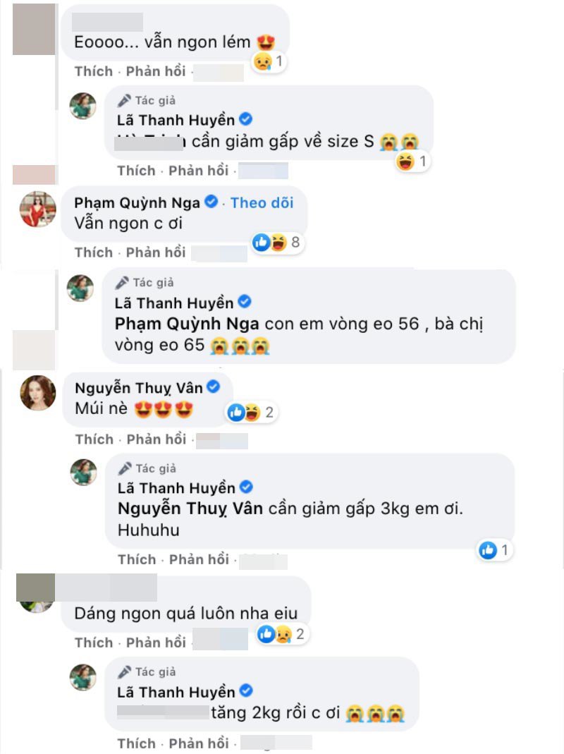Bên dưới bài đăng, dân tình lần lượt vào trấn anh nữ diễn viên rằng, trông body của cô vẫn còn ngon nghẻ chán. Nhưng cô nàng lại khóc ròng với tình trạng body hiện tại của mình là đã tăng 2kg, vòng eo cũng thăng hạng lên 65cm. 