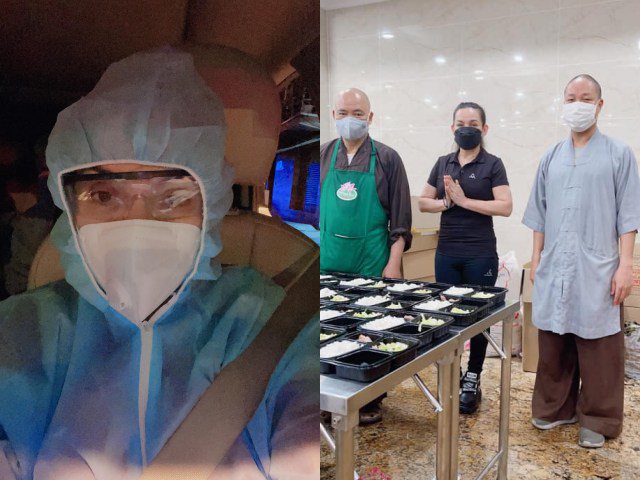 Phi Nhung cho biết đã sử dụng tiền con gái và các mạnh thường quân ở Mỹ gửi về để mua máy thở, hỗ trợ các bếp ăn từ thiện hoạt động liên tục.