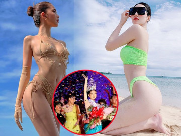 Thi Hoa hậu chỉ đứng vỗ tay cho Ngọc Trinh, chân dài 9X giờ bốc lửa ăn đứt đối thủ cũ