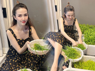 Mùa dịch Hoa hậu ở nhà trồng rau, chi tiết đắt giá dưới chân gây chú ý