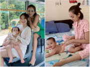 Bà bầu - Người em dâu giống Minh Hằng "như đúc" tiết lộ chiêu về dáng sau sinh, 3 tháng giảm 12kg