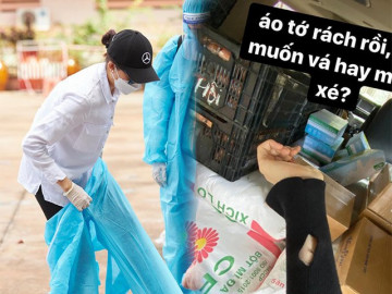 Đi làm tình nguyện chăm chỉ đến rách cả đồ, Á hậu Lệ Hằng được nhiều người khen ngợi