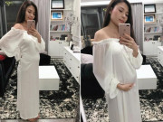 Bà bầu - Nghỉ dịch, Thúy Diễm đăng ảnh bụng lùm lùm, dân tình chưa đọc kĩ rần rần vào chúc mừng