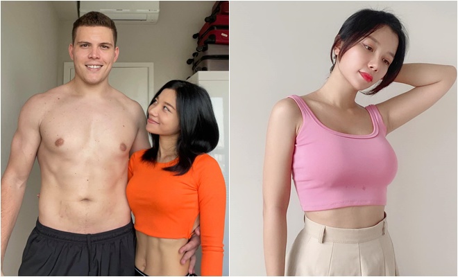 Chỉ trước và sau giãn cách Phượng Vũ và bạn trai 2m đã giảm khá nhiều cân chứ chưa nói đến trước đây.