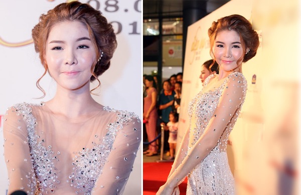 Vẻ ngoài khác lạ có phần ái ngại của siêu mẫu Kỳ Hân cách đây 6 năm. Cô diện váy xuyên thấu gợi cảm và búi tóc sang chảnh nhưng gương mặt nhìn mãi không ra mới là điều đáng chú ý.