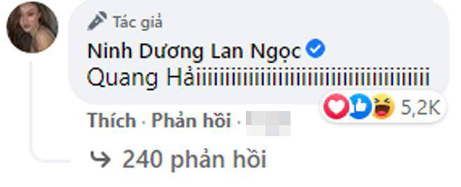 Người đẹp lập tức gọi tên chàng cầu thủ tài hoa.