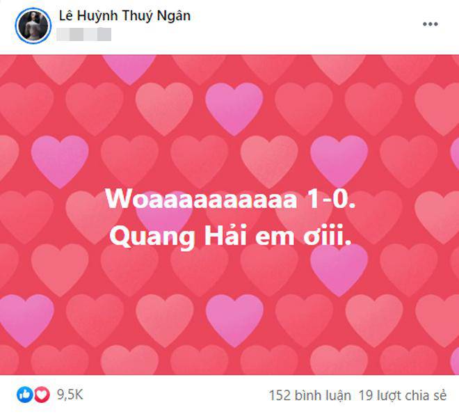 Thúy Ngân hô vang tên Quang Hải.