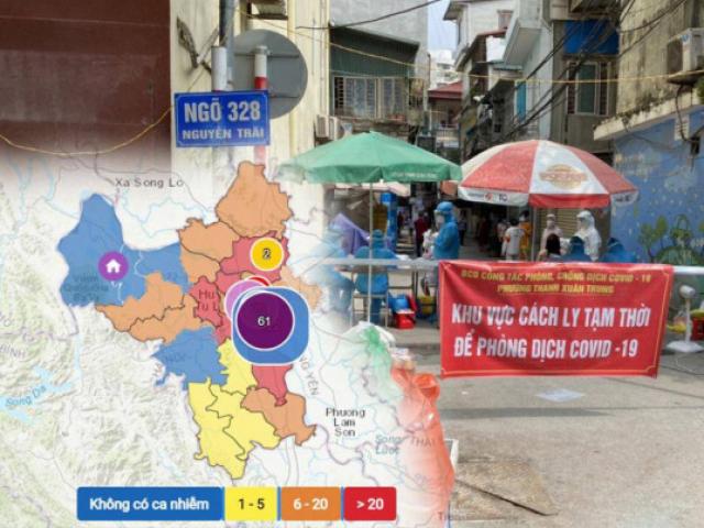 Định vị những địa điểm ở Hà Nội đang là vùng đỏ, vùng cam, vùng xanh