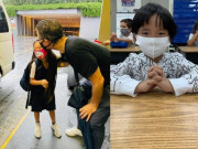 Yêu con - Nhóc tỳ sao Việt ở Mỹ, Singapore tựu trường: Con Đoan Trang tự đi, con Bằng Kiều lớn bổng