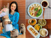 Bếp Eva - Chị gây phẫn nộ với phở giun đất, em ruột Angela Phương Trinh lại khoe toàn cơm ngon thanh đạm