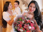 Làm đẹp - Phạm Hương chính thức xuất hiện sau sinh: da trắng, môi đỏ, tóc đen, ngày càng nhuận sắc