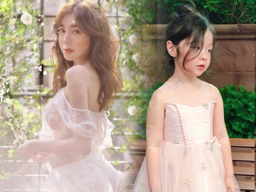 Elly Trần cho con gái 7 tuổi diện ké đồ