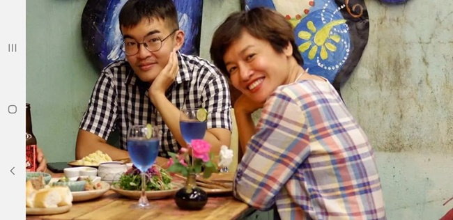 Hình ảnh hiếm hoi của quý tử nhà nghệ sĩ Tú Oanh.