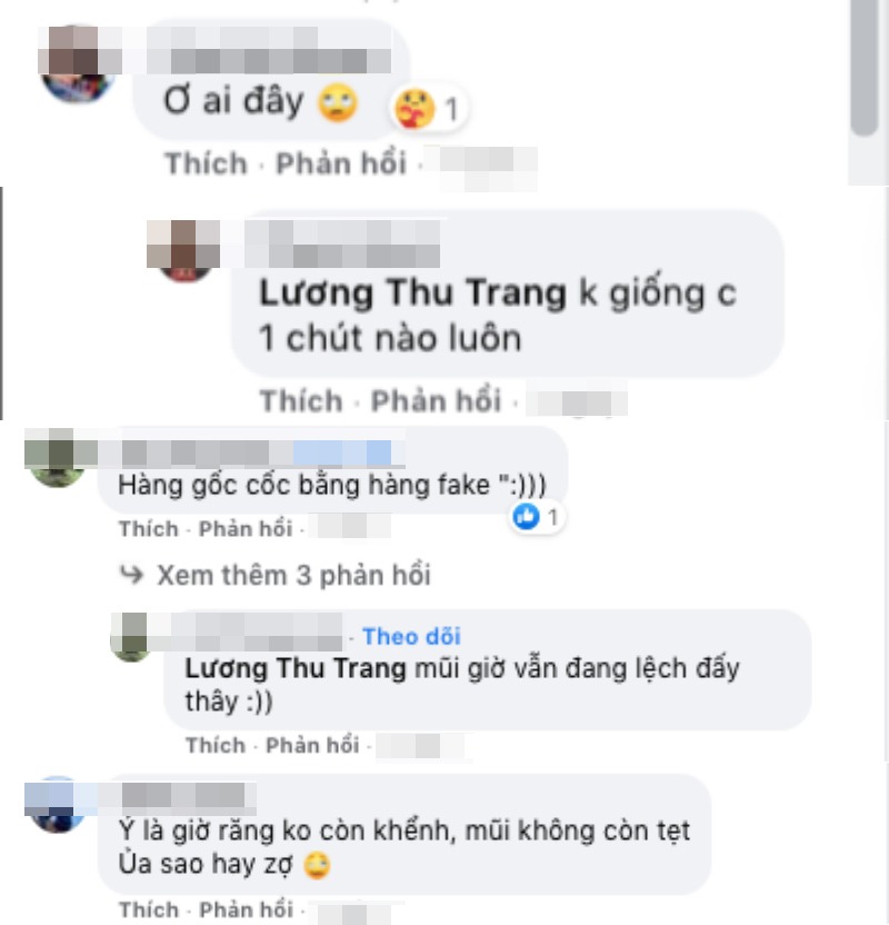 Nhưng đa số mọi người đều thảng thốt không nhận ra nổi Lương Thu Trang. Có người còn bóc mẽ chiếc mũi của cô nàng hiện tại sau tu sửa bị lệch vẹo. 