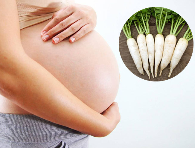 Bà bầu có thể ăn củ cải trắng trong thai kỳ. (Ảnh minh họa)