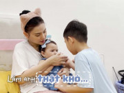 Giải trí - Ca sĩ Thu Thủy bất ngờ khi con trai lớn chăm em siêu khéo