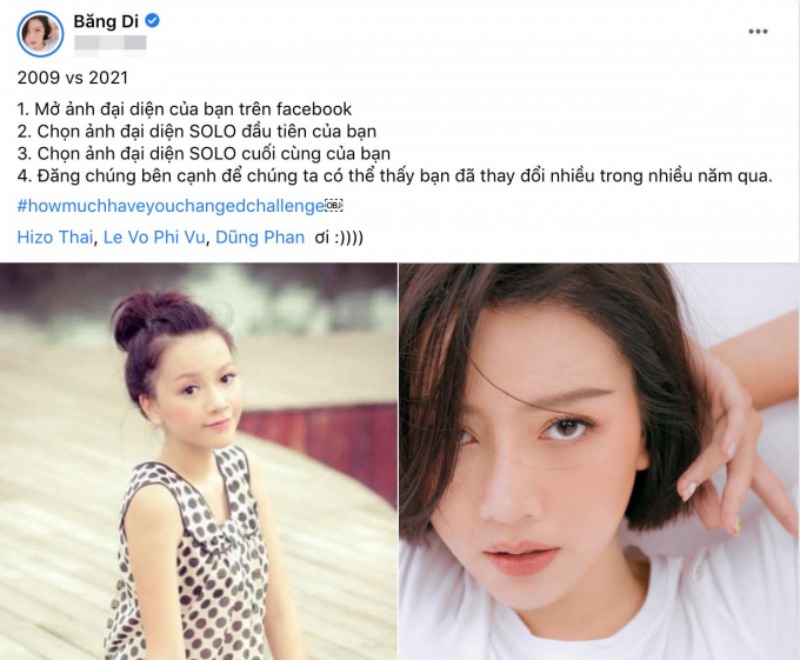 Băng Di hơn 10 năm vẫn vậy! Cô nàng năm xưa cũng nổi tiếng nhờ gương mặt khả ái, được các tờ báo teen mời chụp ảnh bìa rất nhiều. Cựu hotgirl giờ đây chọn cách ăn chay và tập luyện thường xuyên để giữ gìn dung nhan.