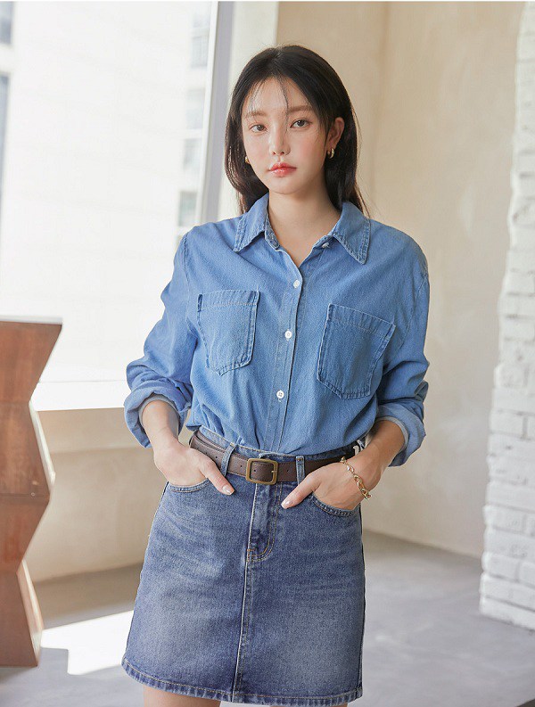 Thời tiết giao mùa, chị em lưu 10 công thức diện đồ denim của hội gái Hàn là chuẩn xinh - 10