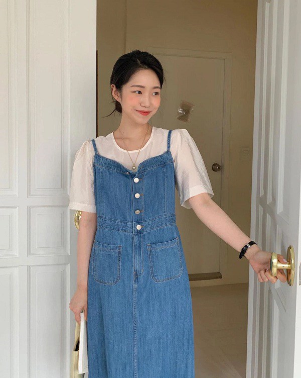 Thời tiết giao mùa, chị em lưu 10 công thức diện đồ denim của hội gái Hàn là chuẩn xinh - 4