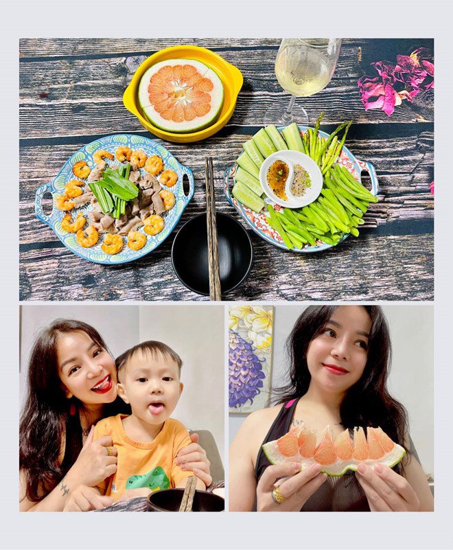 Sao vào bếp: Hậu sinh con với chồng bác sĩ, Minh Chuyên khoe cơm giảm cân đẹp mê - 5