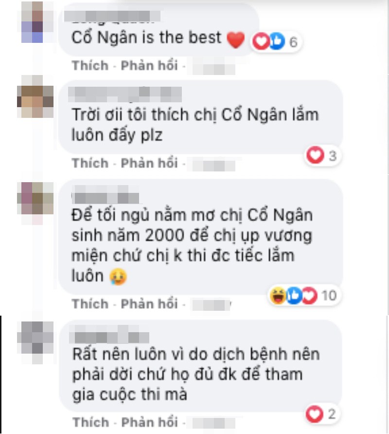 Bên dưới bài đăng của trang tin hương sắc, netizen lần lượt hô hào vote cho Cổ Ngân với niềm tin chắc chắn cô sẽ làm nên kì tích.