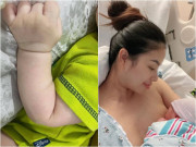 Làm mẹ - Phạm Hương khoe con thứ 2 với đại gia ở Mỹ da trắng nõn, chi tiết cho thấy rõ ngày sinh