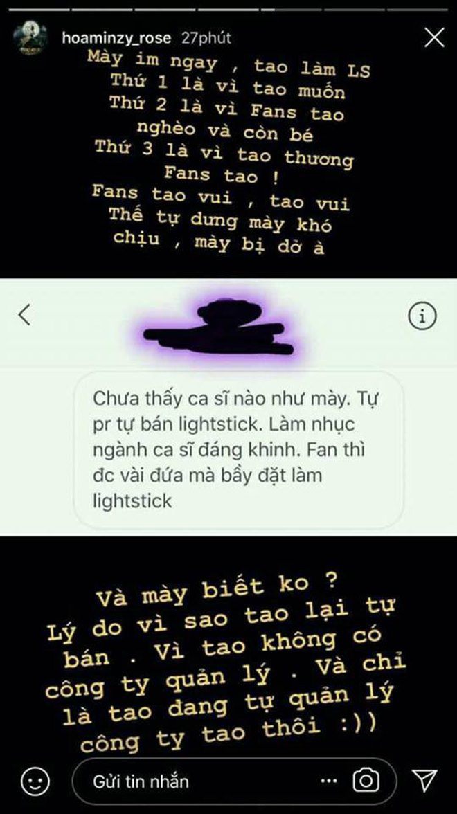 Hoà Minzy nhiều lần vạ miệng khiến người hâm mộ thất vọng.