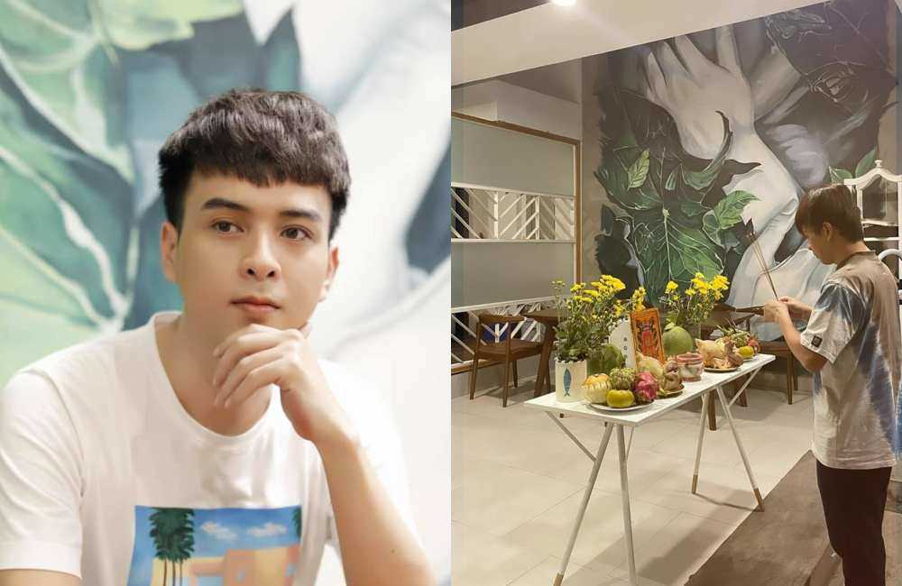  Hồ Quang Hiếu cũng thắp hương khấn tổ tại nhà, cầu mong bản thân cùng đồng nghiệp luôn được soi sáng, gặp nhiều phước lành trong công việc.