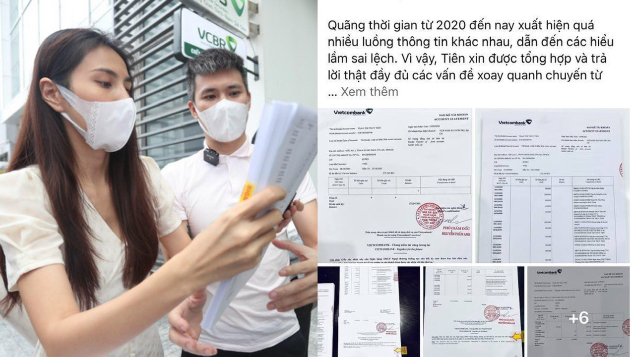 Thuỷ Tiên công khai 18.000 trang sao kê trên mạng xã hội.