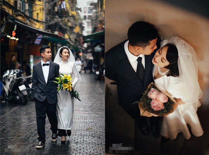 Ảnh cưới lãng mạng của Mi Vân và người chồng thứ 2 được thực hiện tại Hà Nội.