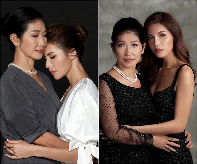 Hình ảnh sang chảnh, tình thương mến thương của Minh Tú và mẹ. Ai cũng nhận thấy cô được thừa hưởng nhiều nét đẹp từ mẹ. Và cả tính cách nữa! Xem những đoạn video dưới đây mới càng hiểu.