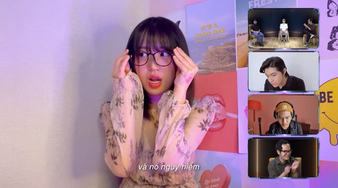 Ca sĩ Han Sara được Noo Phước Thịnh khen thông minh.