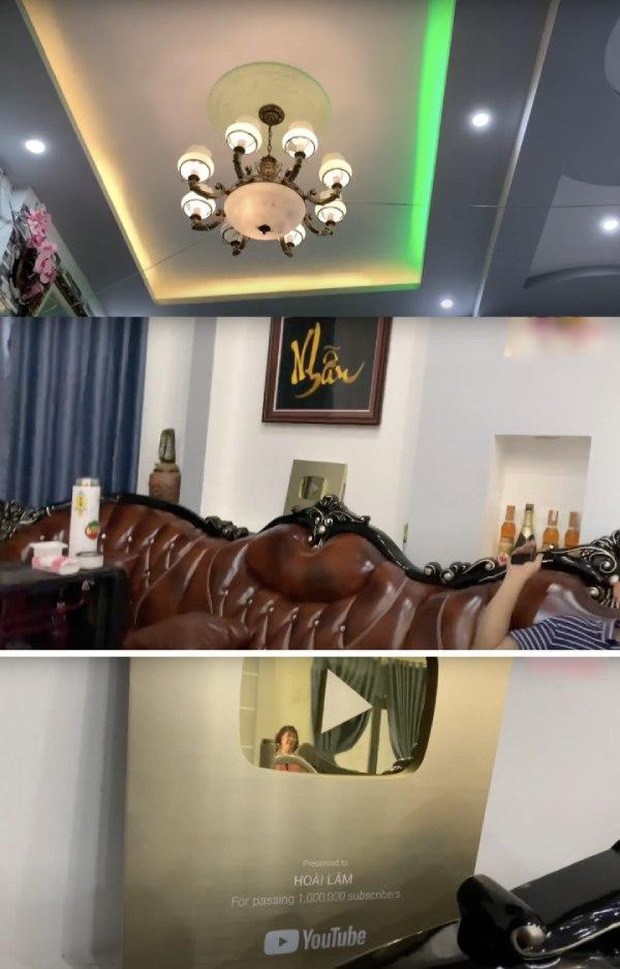 Một vài hình ảnh trong phòng khách cũng được chia sẻ rõ. Đây là lần đầu tiên Hoài Lâm tiết lộ không gian sống dưới quê của mình.