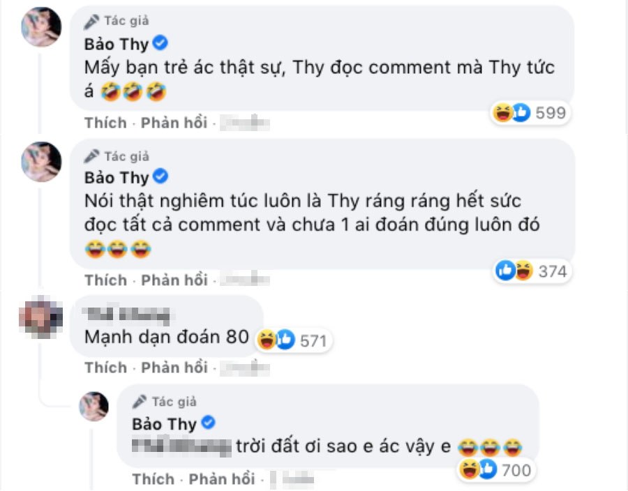 Cô nàng vẫn không chịu khai thật số kí hiện tại mà chỉ bông đùa với người hâm mộ rằng chẳng ai đoán đúng được số cân.