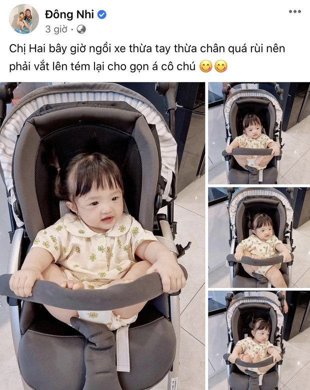 Cách gọi Winnie của Đông Nhi gây tò mò. Ngoài ra, nhiều người cũng bình luận dáng ngồi của tiểu công chúa.